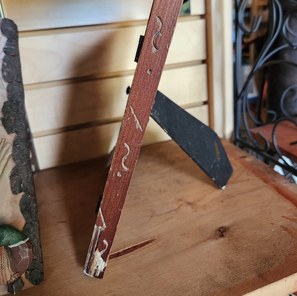 Rustic Door Photo Picture Frame Brown with Black Knob - Picture 4 of 7